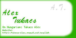 alex tukacs business card